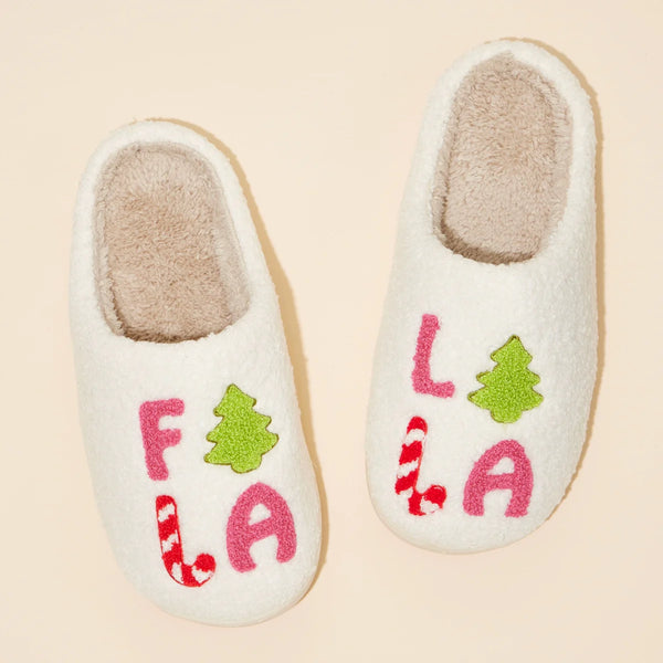 Lilla Haven Falalala Tree Fuzzy Home Slippers