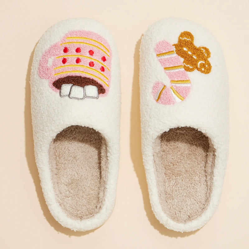 Lilla Haven Gingerbread Man & Hot Chocolate Slippers