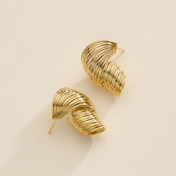 Lilla Haven Gold-Dipped Spiral Hoop Earrings - Bold Gold
