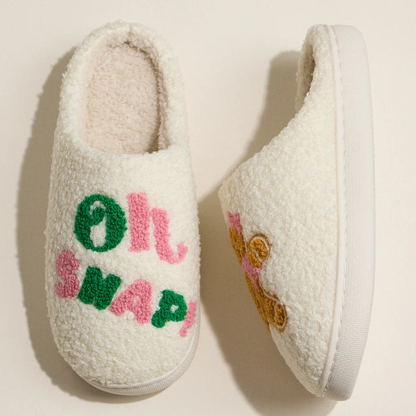 Lilla Haven Oh Snap! Gingerbread Holiday Slippers