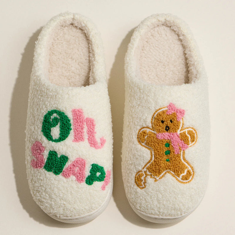 Lilla Haven Oh Snap! Gingerbread Holiday Slippers