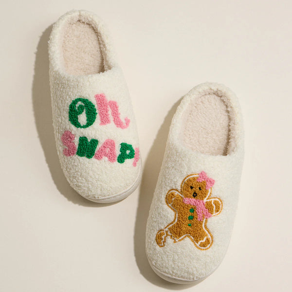 Lilla Haven Oh Snap! Gingerbread Holiday Slippers