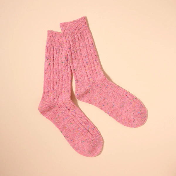 Lilla Haven Sprinkled basic Mid Calf Socks Pink