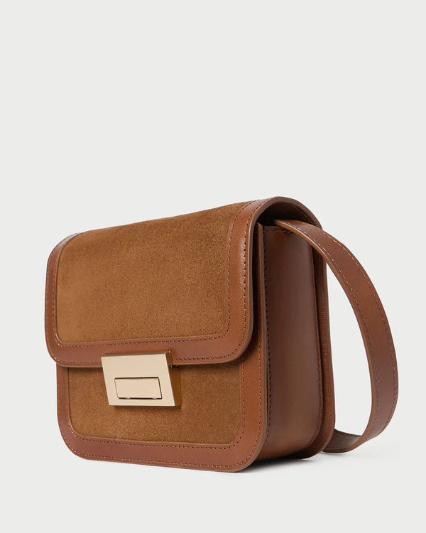 Loeffler Randall Crossbody With Lock Hardware Cacao
