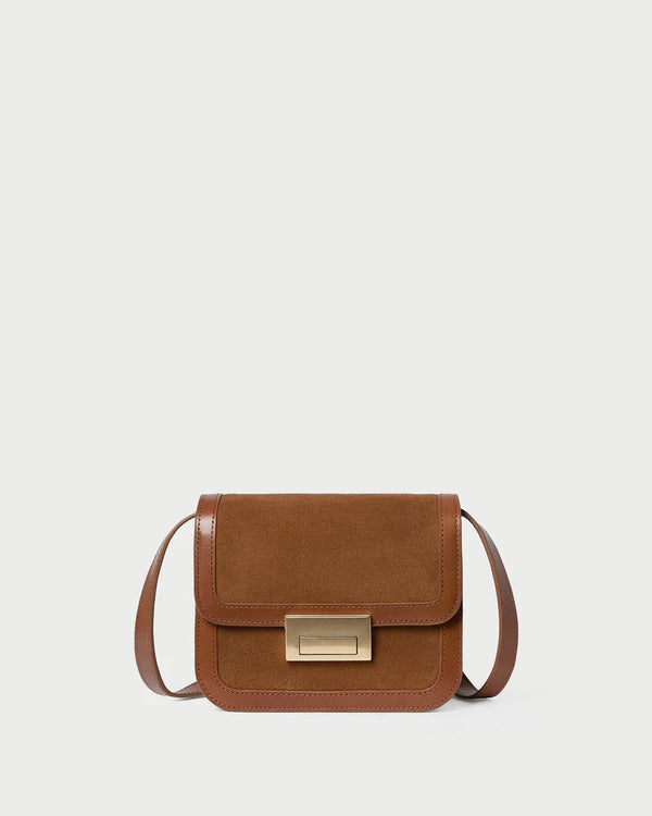 Loeffler Randall Crossbody With Lock Hardware Cacao