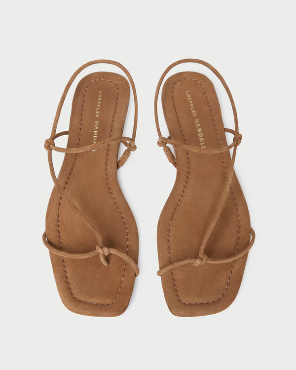 Loeffler Randall Eleanor Strappy Flat Sandal Cacao