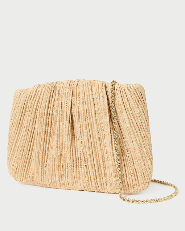Loeffler Randall Flat Pleated Pouch Natural