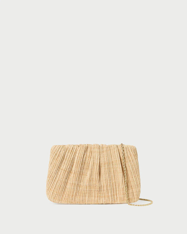 Loeffler Randall Flat Pleated Pouch Natural