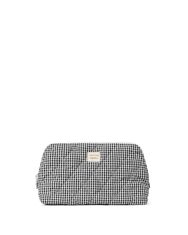 Loeffler Randall Frances Cosmetic Pouch Black/White Gingham