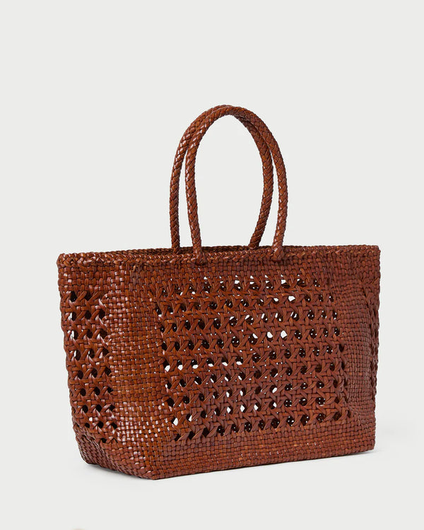 Loeffler Randall Klara Woven Tote Saddle