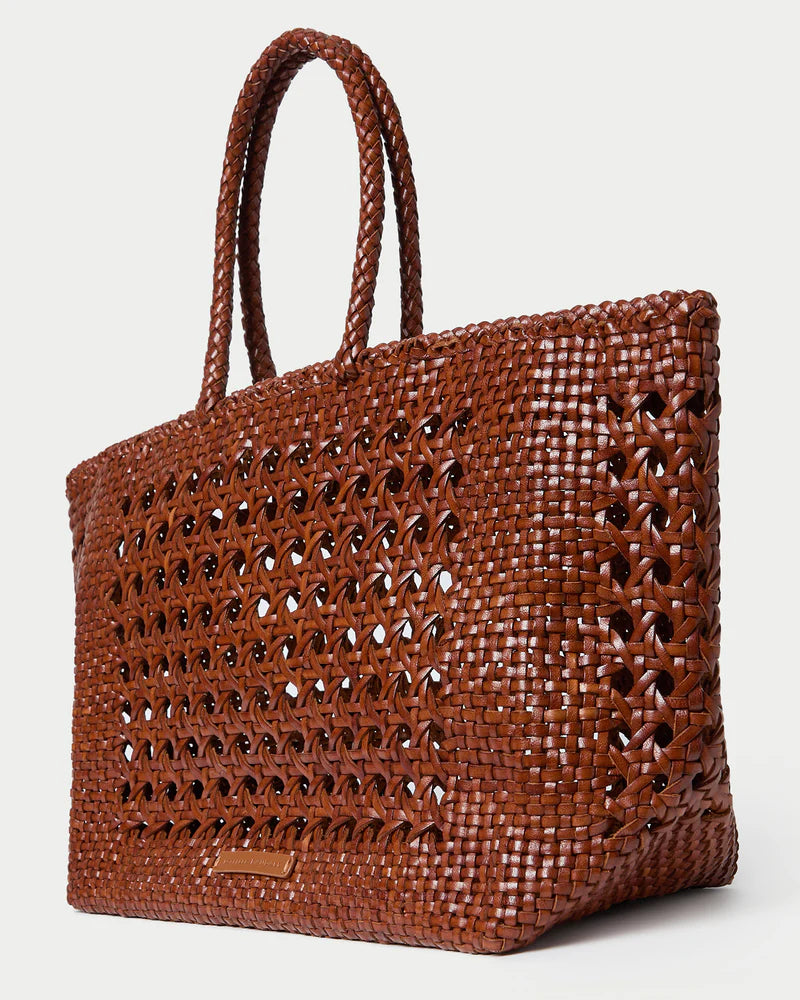Loeffler Randall Klara Woven Tote Saddle