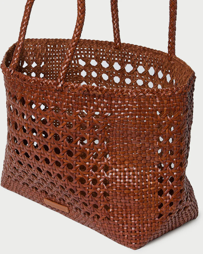 Loeffler Randall Klara Woven Tote Saddle