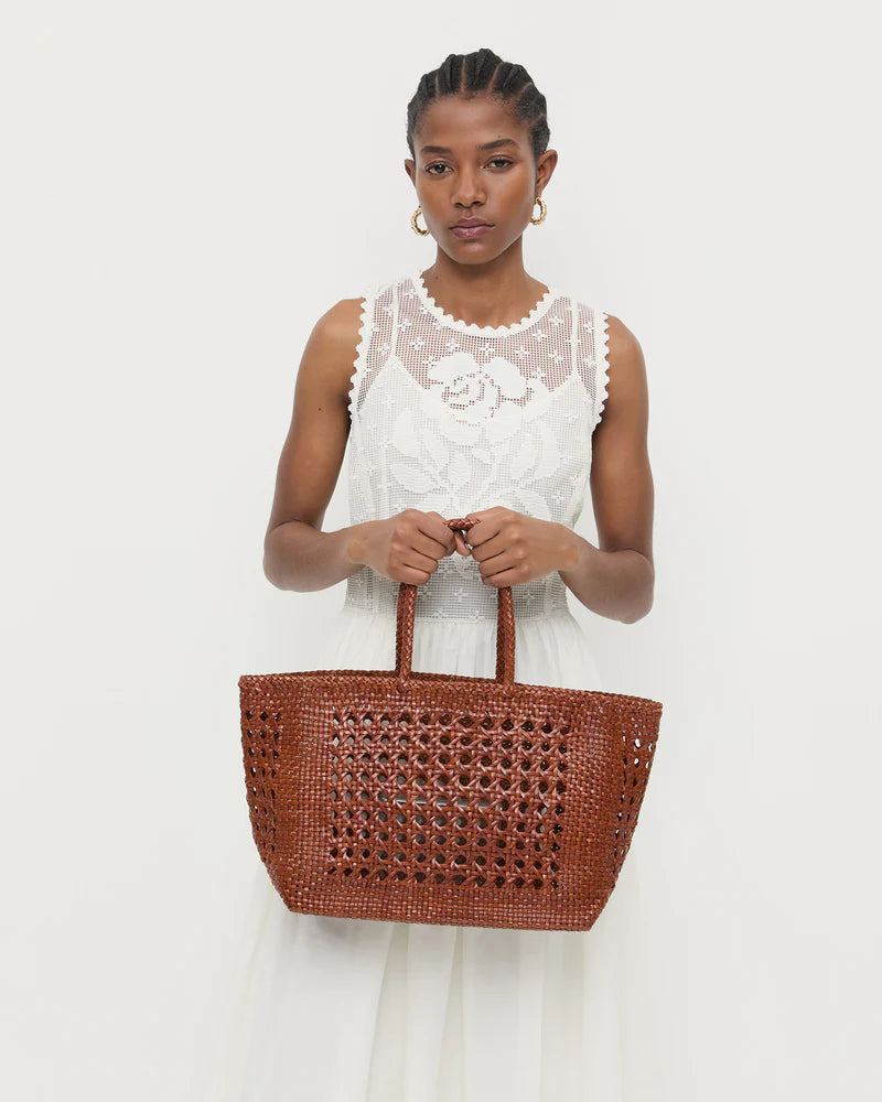 Loeffler Randall Klara Woven Tote Saddle