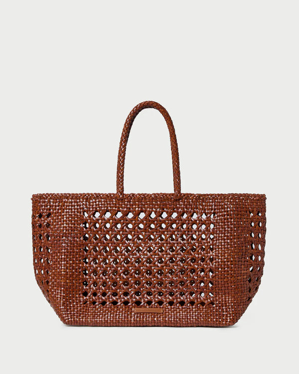 Loeffler Randall Klara Woven Tote Saddle
