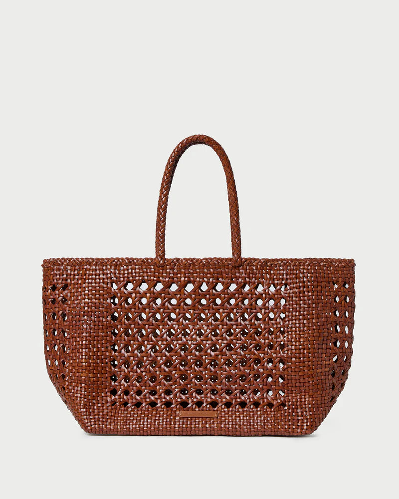 Loeffler Randall Klara Woven Tote Saddle