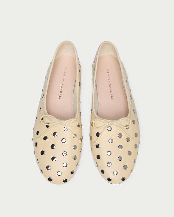 Loeffler Randall Landon Soft Ballet Flat Sweet Butter/Silver