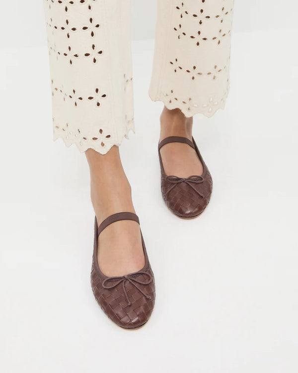 Loeffler Randall Leonie Soft Ballet Flat Espresso