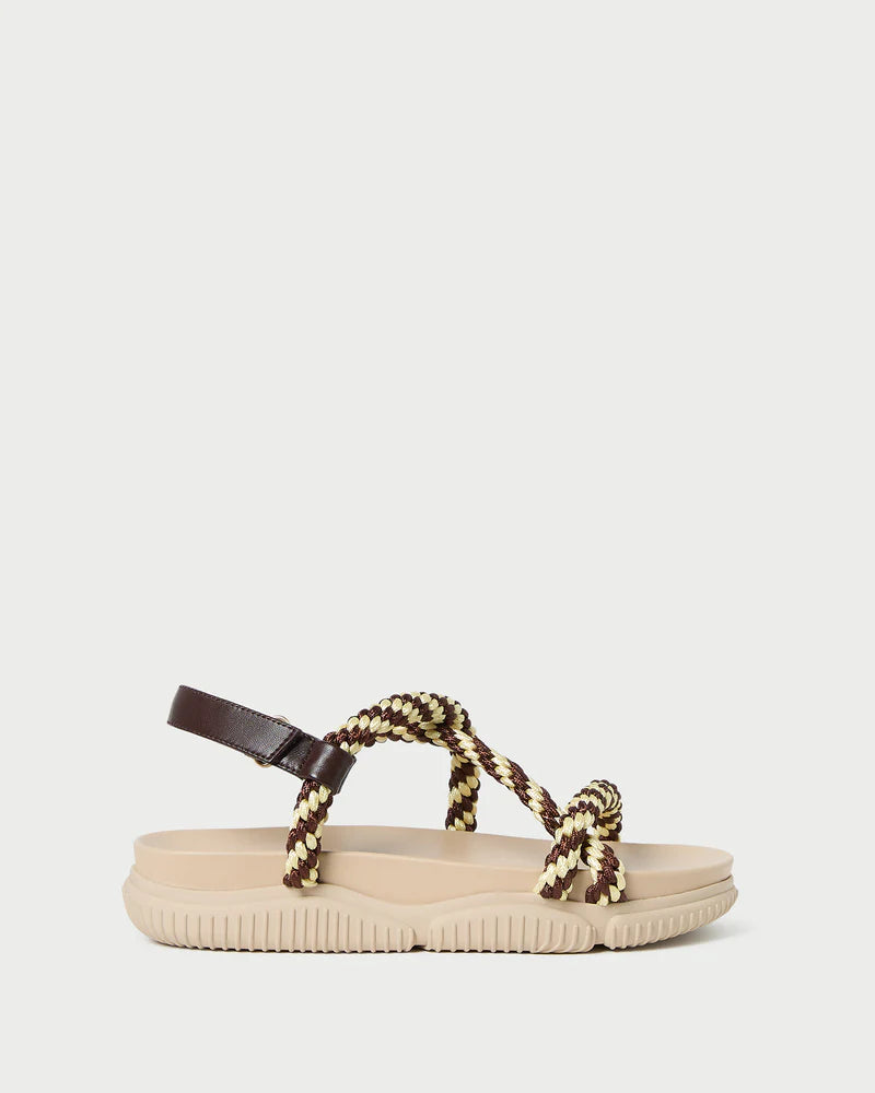 Loeffler Randall Ozzy Cream/Brown/Butter Sport Sandal