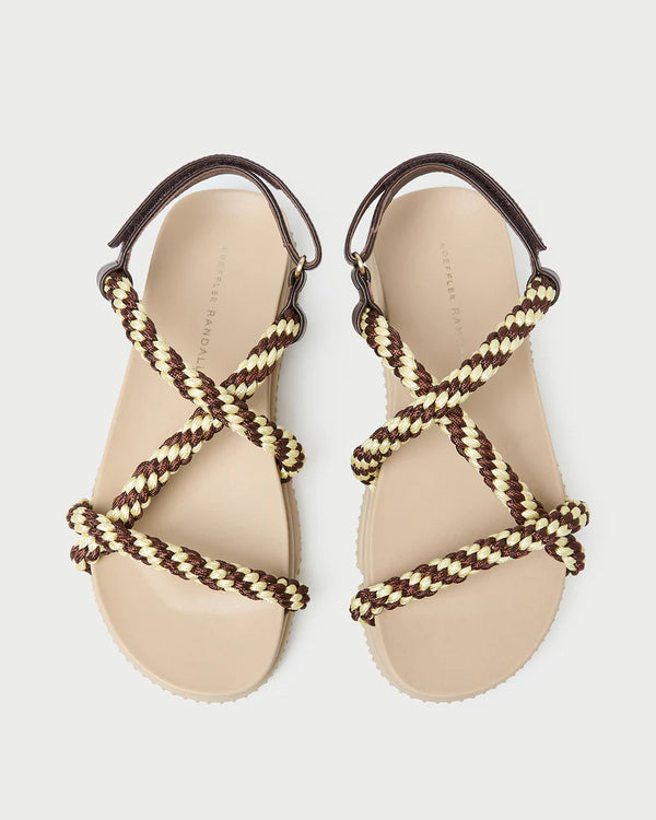 Loeffler Randall Ozzy Cream/Brown/Butter Sport Sandal