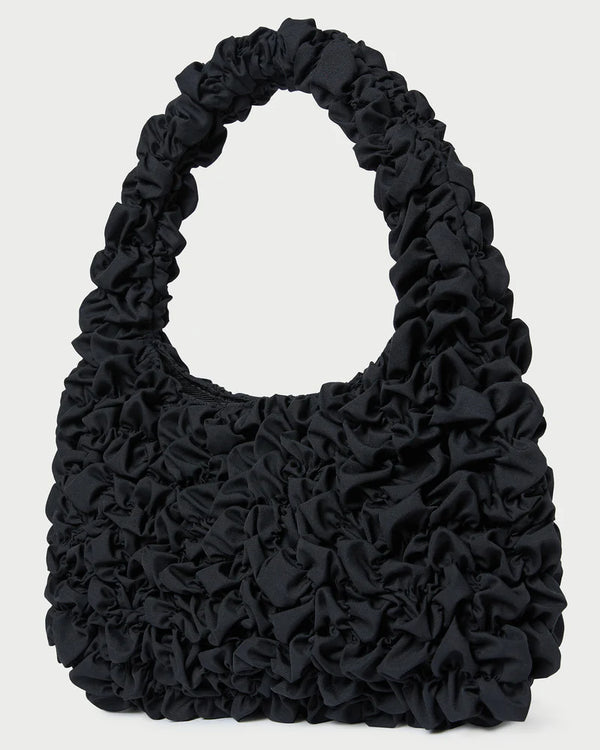 Loeffler Randall Smocked Mini Hobo Black