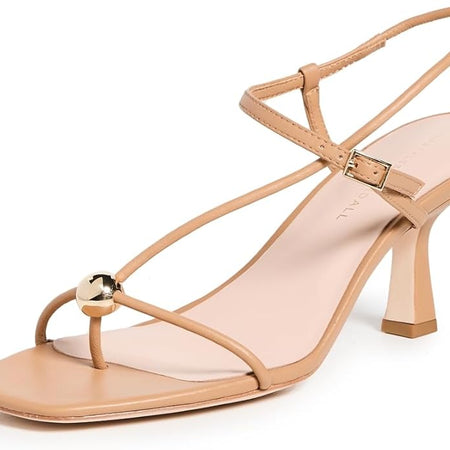 Loeffler Randall Triana Strappy Mid-Heel Sandal With Ball Dune
