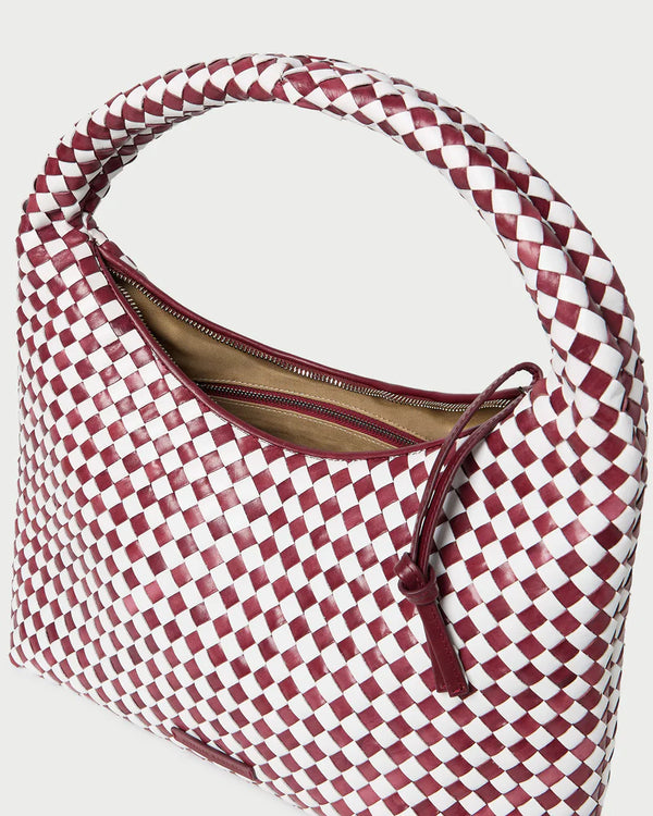 Loeffler Randall Willow Hobo Maroon/White