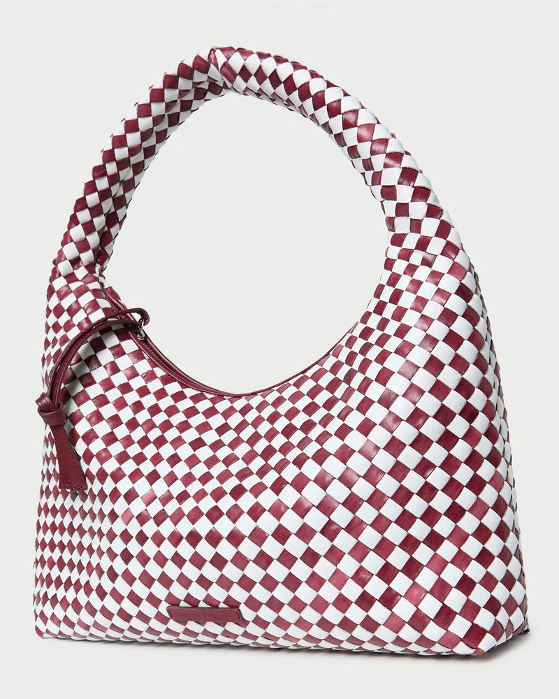 Loeffler Randall Willow Hobo Maroon/White