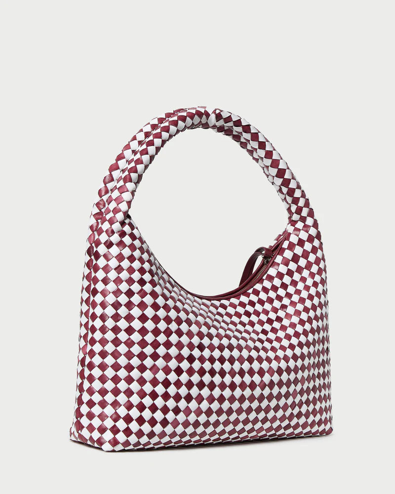 Loeffler Randall Willow Hobo Maroon/White