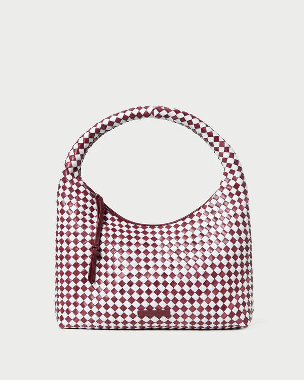 Loeffler Randall Willow Hobo Maroon/White