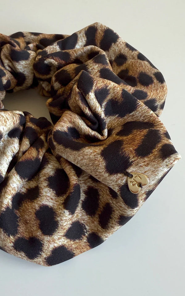 Loeffler Randall Astrid Oversized Scrunchie Leopard