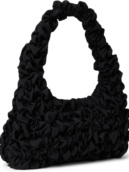 Loeffler Randall Syd Smocked Mini Hobo Black