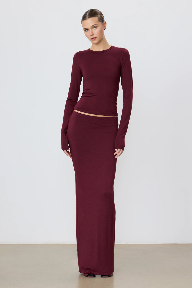 Eterne Maxi Skirt Oxblood