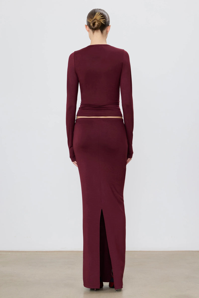 Eterne Maxi Skirt Oxblood