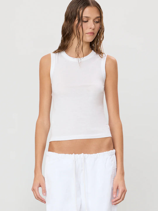 Eterne Fitted Muscle Tank Ivory