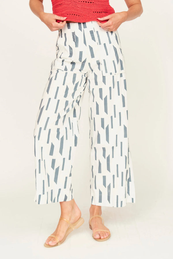 Mirth  Tivot Pant in White Rainfall