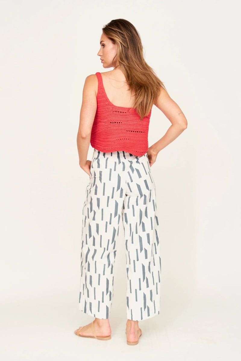 Mirth  Tivot Pant in White Rainfall