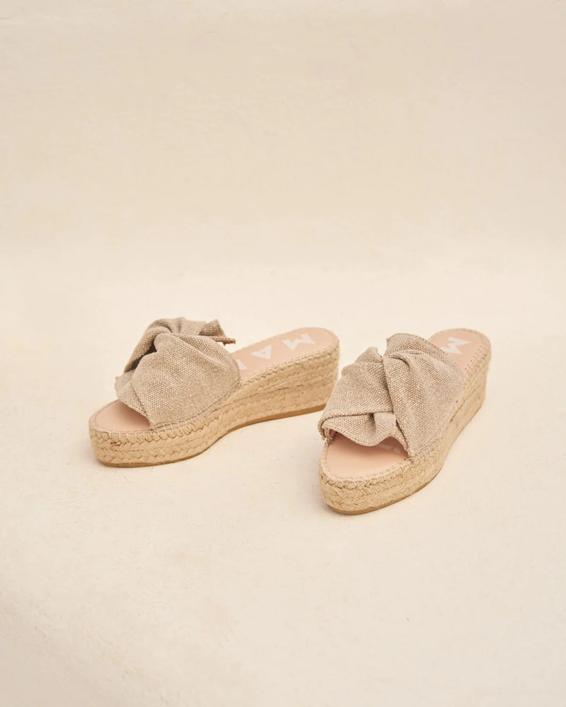 Manebi platforms with knot natural organic hemp; la havana