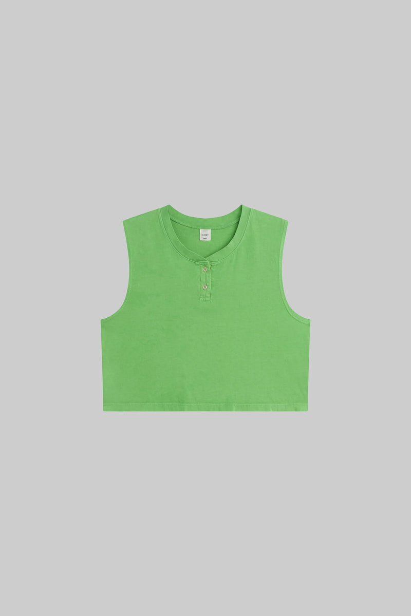 Leset Margo Sleeveless Henley Grass