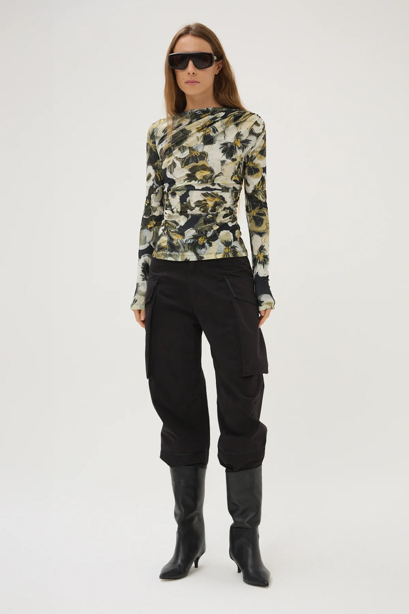 Maria Cher Carroll Lauren Long Sleeve Top Brown