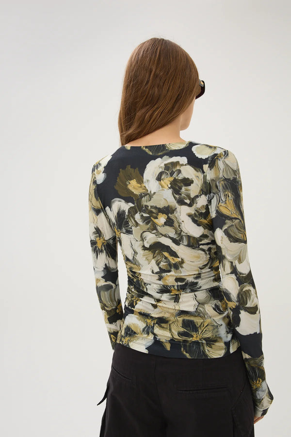 Maria Cher Carroll Lauren Long Sleeve Top Brown