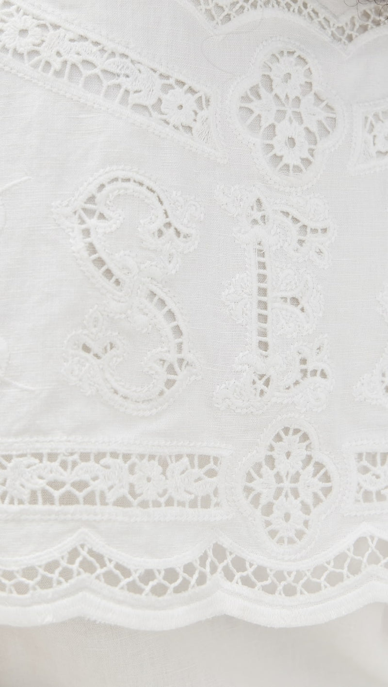 Sea NY Marie Embroidery Vest White