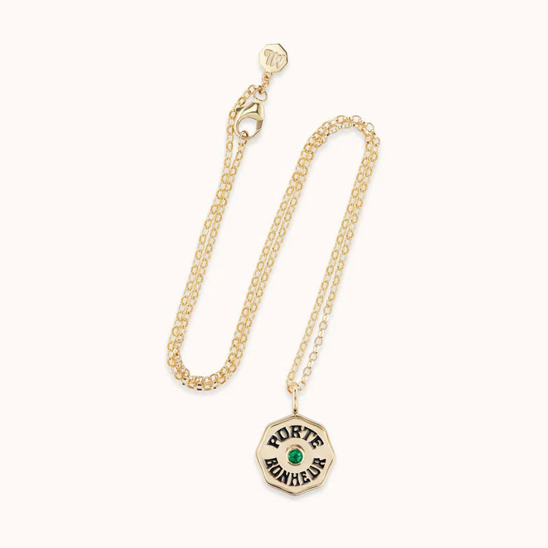 Marlo Laz Mini P8 Charm Birthstone Emerald