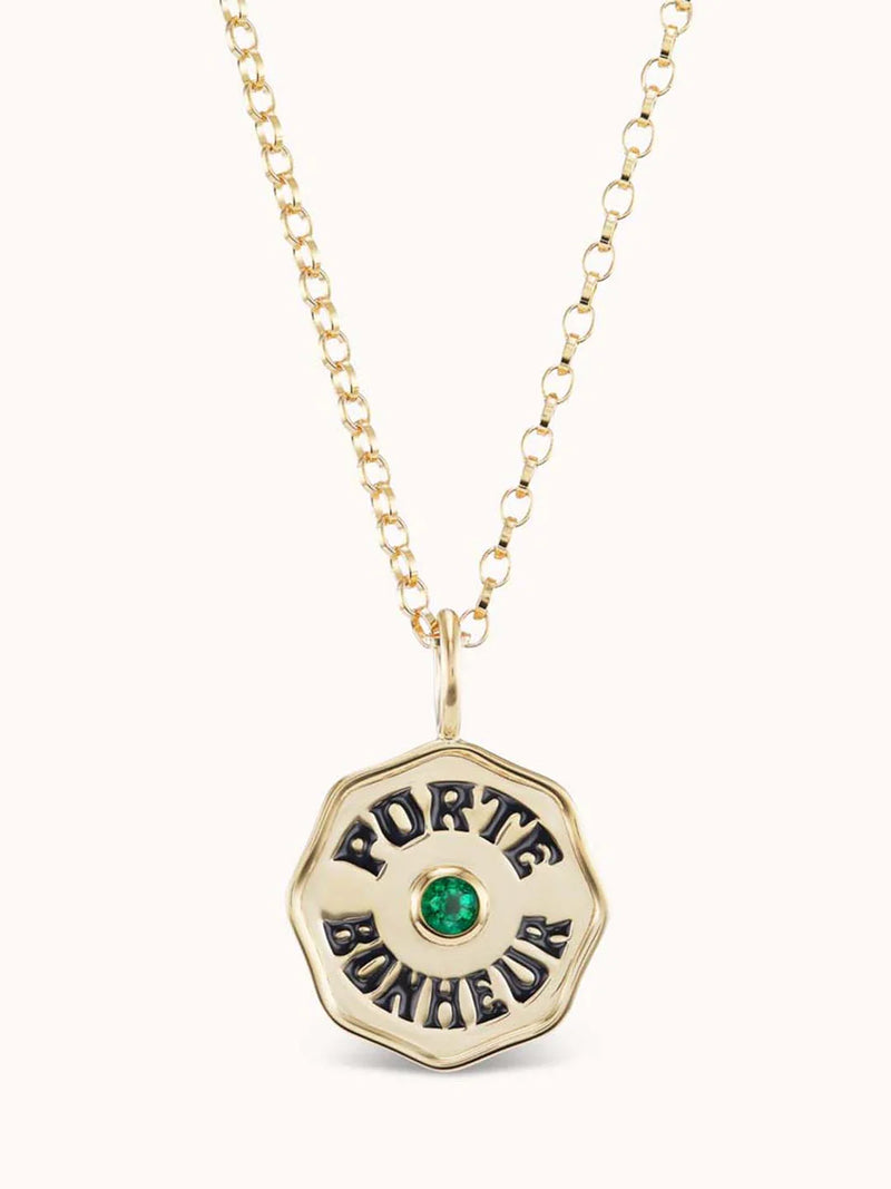 Marlo Laz Mini P8 Charm Birthstone Emerald