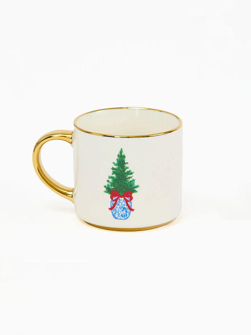 Mary Square Café Mug Chinoiserie Tree