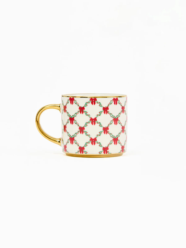 Mary Square Café Mug Holiday Trellis