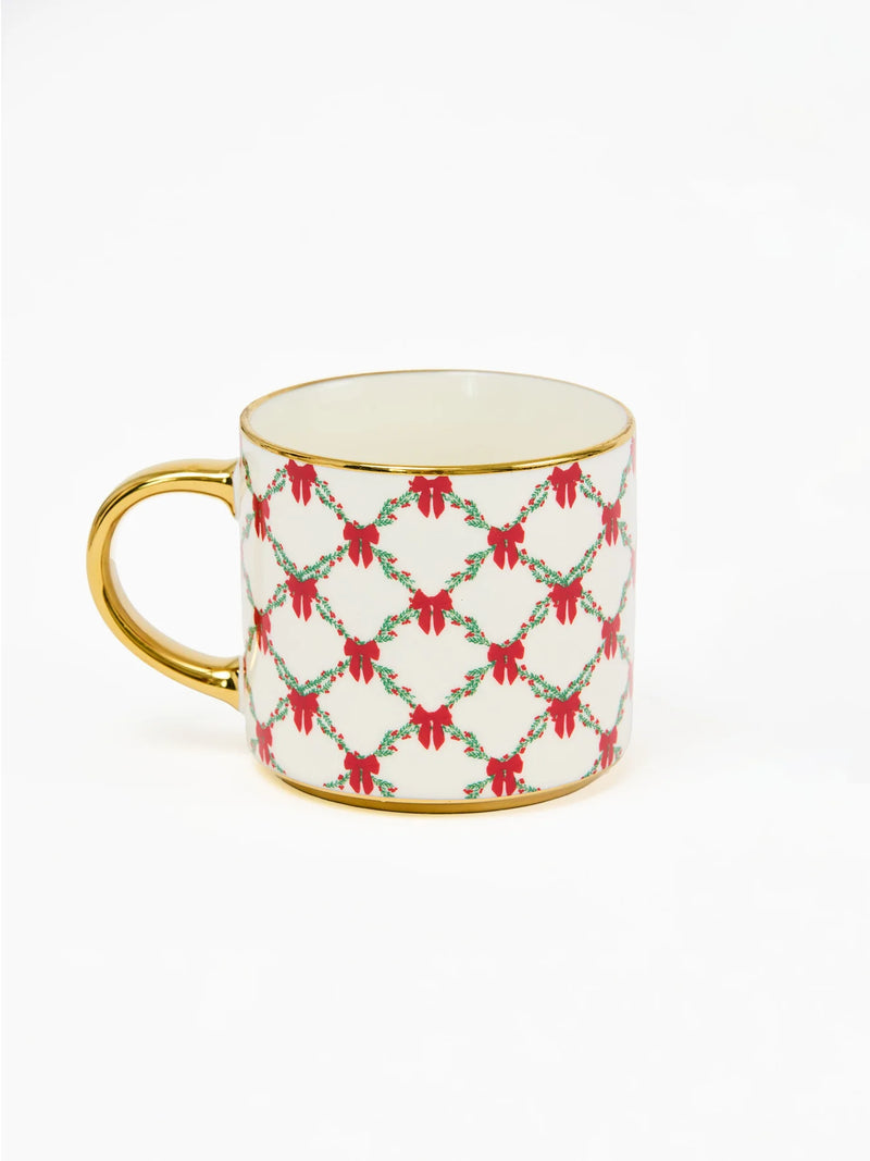Mary Square Café Mug Holiday Trellis
