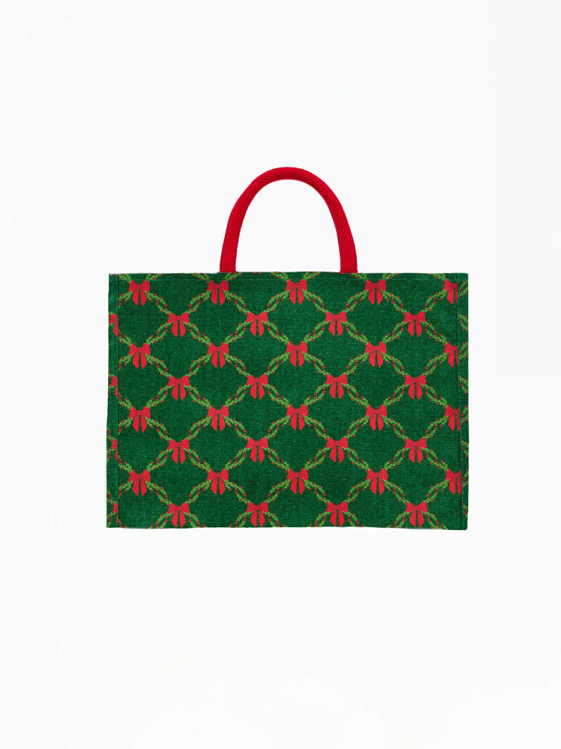 Mary Square Classic Market Shopper Holiday Trellis