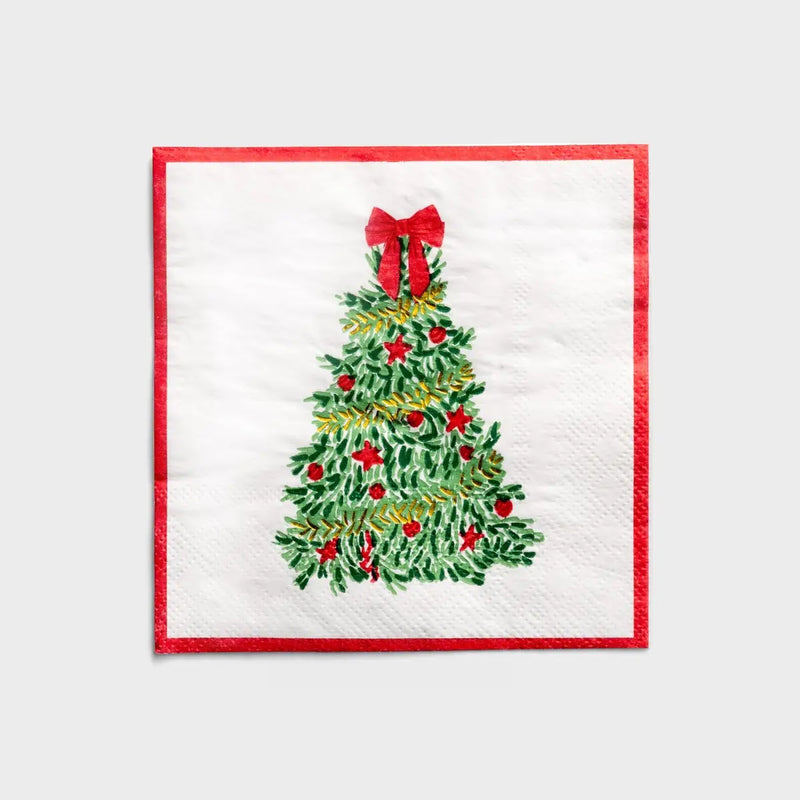 Mary Square Cocktail Napkins Traditional Tree
