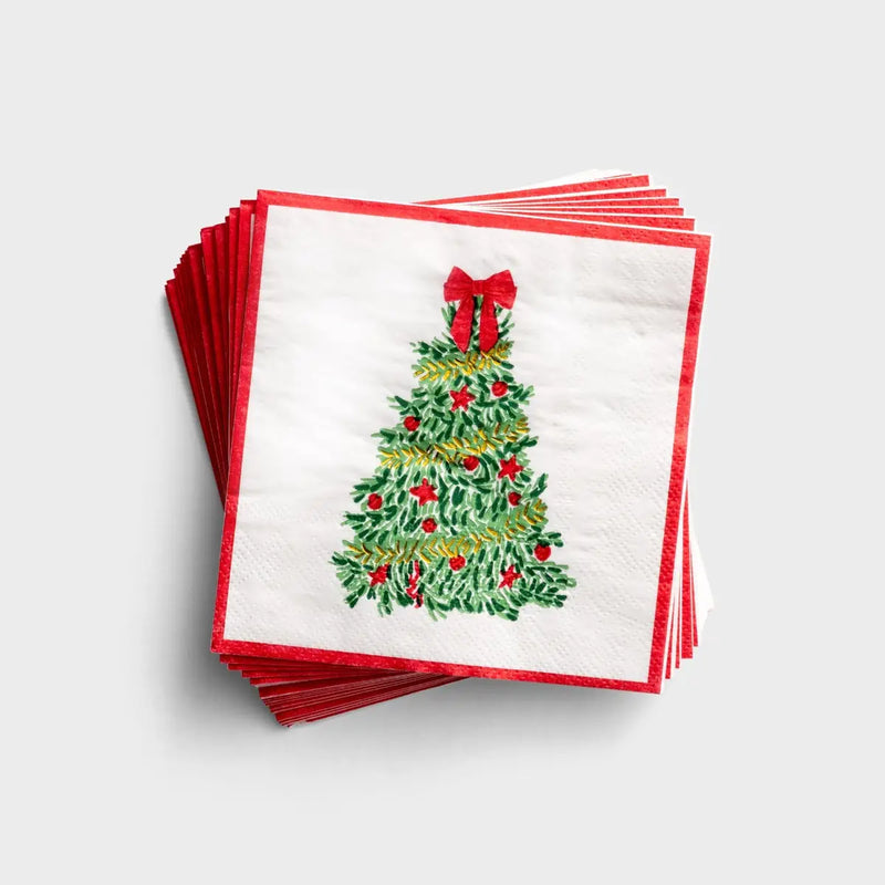 Mary Square Cocktail Napkins Traditional Tree