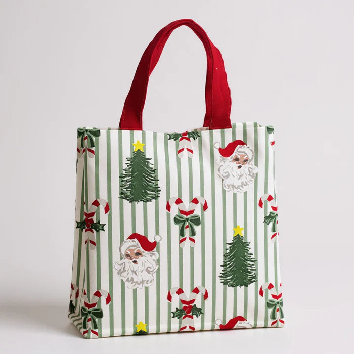 Mary Square Compact Carry Tote Peppermint Pine